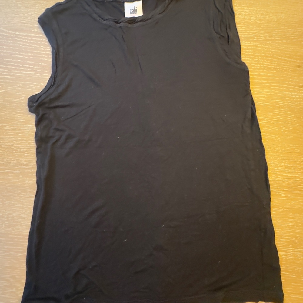 CAbi Classic Black Sleeveless Top